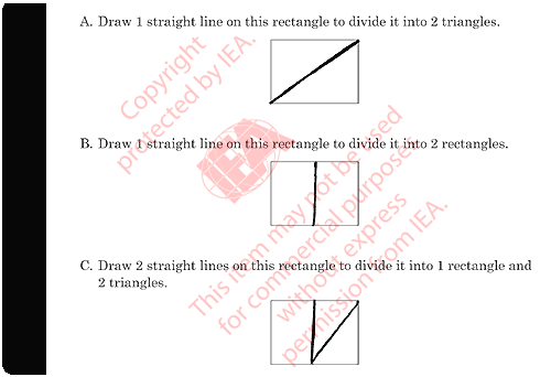 Draw line on rectangle Sample Answer