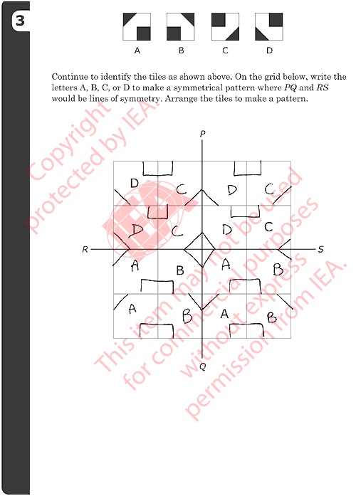 Geometry Tiling Item 3 Sample Answer